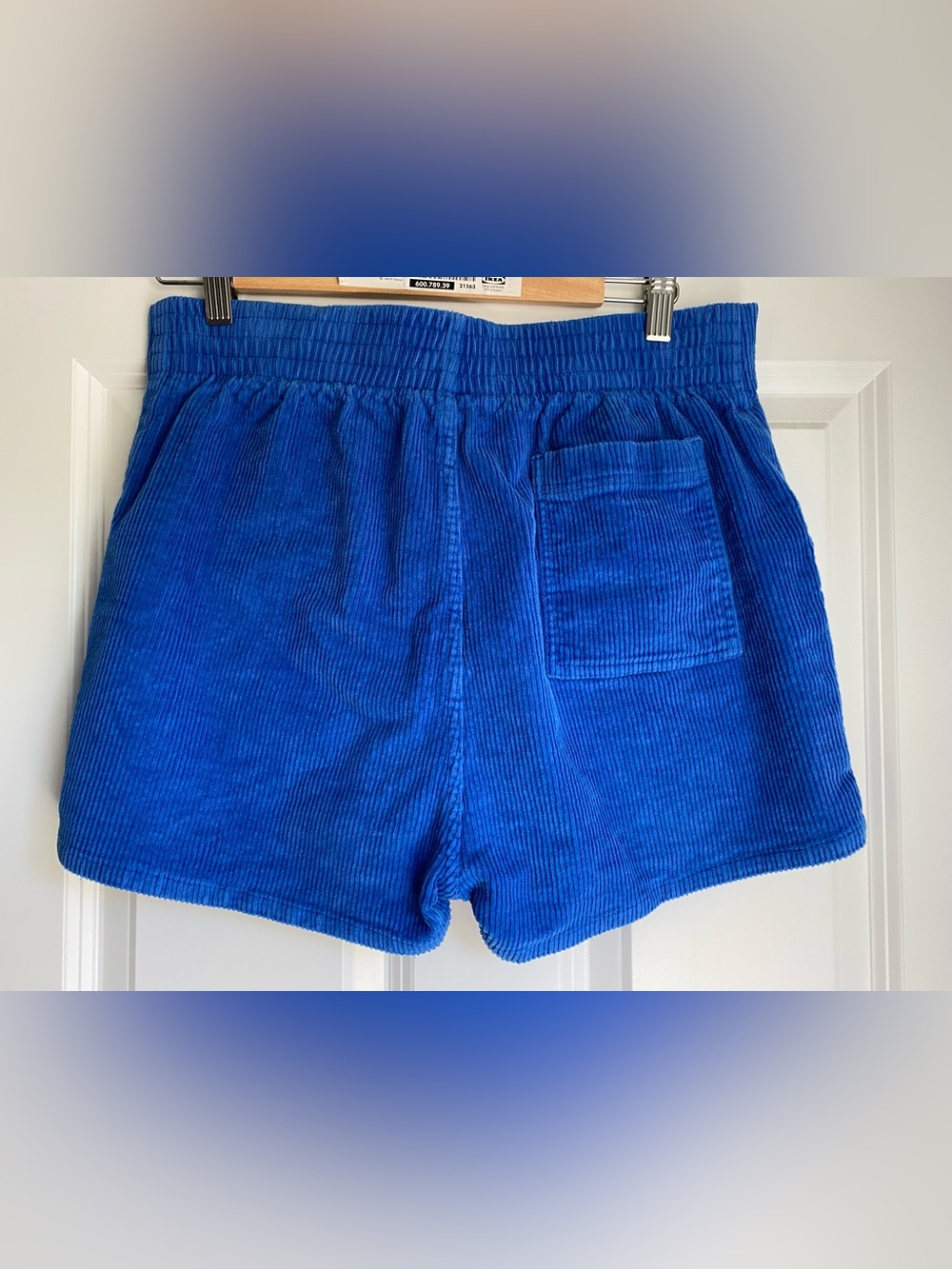 Hammies Electric Blue Corduroy High-Waist Women's Shorts - Picture 2 of 3